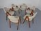 Compass Chairs in Teak by Kai Kristiansen for Sva Mobler, 1960s, Set of 6, Image 1