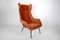 Mid-Century Modern Velvet Armchair by Miroslav Navratil for Ton 1