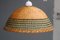 Lámpara colgante de cúpula de paja tejida, Italia, años 60, Imagen 7