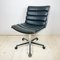 Mid-Century Swivel Black Desk Chair, Italy, 1970s 1