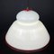 Lámpara colgante de Murano blanca, Italia, años 70, Imagen 6