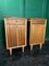 Golden Oak & Teak Bedside Tables by Harris Lebus of London, 1956, Set of 2 7