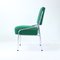 Chrome & Green Fabric Dining Chairs, Former Czechoslovakia, 1960s, Set of 4 12