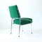 Chrome & Green Fabric Dining Chairs, Former Czechoslovakia, 1960s, Set of 4 10