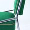 Sillas de comedor de cromo y tela verde, antigua Checoslovaquia, años 60. Juego de 4, Imagen 5