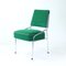 Chrome & Green Fabric Dining Chairs, Former Czechoslovakia, 1960s, Set of 4, Image 11