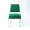 Chrome & Green Fabric Dining Chairs, Former Czechoslovakia, 1960s, Set of 4 13