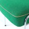 Chrome & Green Fabric Dining Chairs, Former Czechoslovakia, 1960s, Set of 4 2