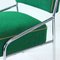 Chrome & Green Fabric Dining Chairs, Former Czechoslovakia, 1960s, Set of 4, Image 4