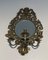 Lampade da parete Luigi XIV in bronzo e specchio, set di 2, Immagine 6