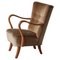 Easy Chair in Oak & Velor attributed to Alfred Christensen for Slagelse Furniture Works, 1950s 1