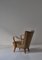 Alfred Christensen zugeschriebener Sessel aus Eiche & Velours für Slagelse Furniture Works, 1950er 3
