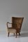 Alfred Christensen zugeschriebener Sessel aus Eiche & Velours für Slagelse Furniture Works, 1950er 4