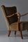 Alfred Christensen zugeschriebener Sessel aus Eiche & Velours für Slagelse Furniture Works, 1950er 5