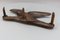 Appendiabiti antico intagliato a mano con uccellino e tre ganci in legno, Germania, anni '20, Immagine 12