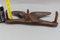 Appendiabiti antico intagliato a mano con uccellino e tre ganci in legno, Germania, anni '20, Immagine 14