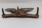 Appendiabiti antico intagliato a mano con uccellino e tre ganci in legno, Germania, anni '20, Immagine 5