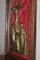 Crucifix dans Cadre en Bois Orné sur Velours Rouge avec Verre Convexe, France, 1950s 7