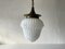Lámpara de techo Art Déco de vidrio lechoso, Alemania, años 40, Imagen 3