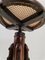 Vintage Swivel Piano Stool in Rattan Chair, 1950s 6