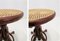 Vintage Swivel Piano Stool in Rattan Chair, 1950s 8