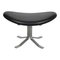 Corona Stool in Black Leather by Poul Volther, 2000s 1