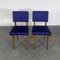 Chairs in Ash Wood and Blue Fabric, 1960s, Set of 6 7