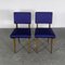 Chaises en Frêne et Tissu Bleu, 1960s, Set de 6 7