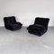 Black Velvet Lounge Chairs, 1970s, Set of 2 6