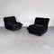 Black Velvet Lounge Chairs, 1970s, Set of 2, Image 6