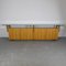 Walnut Sideboard with Glass Top, 1980s 2