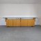 Walnut Sideboard with Glass Top, 1980s 1