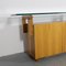 Walnut Sideboard with Glass Top, 1980s 3