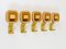 Mid-Century Modern Hollywood Regency Golden Wall Coat Hooks, 1970s, Set of 5 14