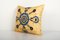 Yellow Suzani Cushion Cover with Floral Pattern, Uzbekistan, 2010s 2