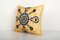 Yellow Suzani Cushion Cover with Floral Pattern, Uzbekistan, 2010s, Image 2