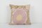 Vintage Pastel Pink Suzani Cushion Cover, 2010s 1