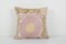 Vintage Pastel Pink Suzani Cushion Cover, 2010s, Image 1