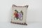 Vintage Handwoven Floral Pattern Kilim Cushion Cover in Wool, 2010s 2