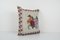 Vintage Handwoven Floral Pattern Kilim Cushion Cover in Wool, 2010s 3