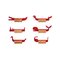 Knife Rests in Wood and Metal in Red by Alto Duo, Set of 6, Image 1