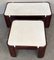 Mid-Century Modern Coffee Tables with Curved Legs and White Top, 1950s, Set of 2, Image 1