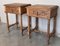 French Nightstands in Carved Oak with Turned Columns, 1900s, Set of 2 3