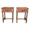 French Nightstands in Carved Oak with Turned Columns, 1900s, Set of 2 1