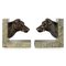 French Bronze and Marble Dog Head Book Ends, 1910s, Set of 2 6
