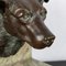 French Bronze and Marble Dog Head Book Ends, 1910s, Set of 2 8