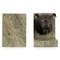 Fermalibri a forma di testa di cane in bronzo e marmo, Francia, anni '10, set di 2, Immagine 3