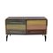 Italian Wood and Colored Glass Sideboard, 1950s 1