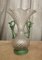 Grüne Vase aus Muranoglas mit Silberfolie von Fratelli Toso, 1920er 1