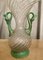 Grüne Vase aus Muranoglas mit Silberfolie von Fratelli Toso, 1920er 3